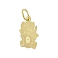 thumbnail image 1 of 14k Yellow Gold, Small Elephant Laser Engraved Pendant Light Weight 13mm with 20" Dainty Neck Chain, 1 of 6