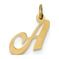 thumbnail image 1 of 14k Yellow Gold Small Fancy Script Initial A Charm - .3 Grams - Measures 15.7x17mm, 1 of 2