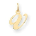 thumbnail image 1 of 14k Yellow Gold Small Fancy Script Initial V Charm Pendant, 1 of 1