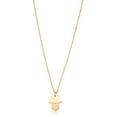 thumbnail image 1 of KoolJewelry 14k Yellow Gold Small Hamsa Pendant Necklace (adjusts to 16 or 17 inch), 1 of 5