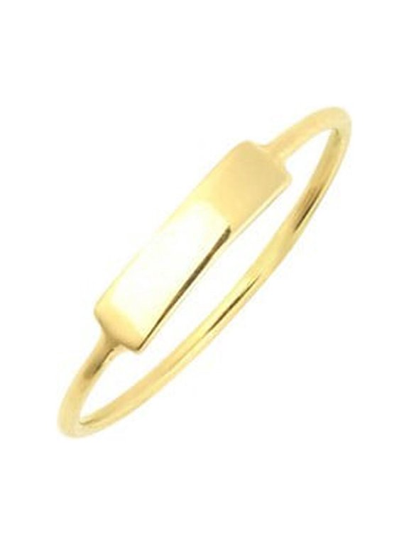 14k Yellow Gold Small ID Ring - .9 Grams - Size 6