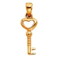 thumbnail image 1 of 14k Yellow Gold Small Key Pendant Necklace 5x15mm Pendant for Women - .5 Grams, 1 of 2