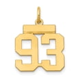 thumbnail image 1 of 14k Yellow Gold Small Polished Number 93 Charm Pendant, 1 of 1