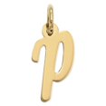 thumbnail image 1 of 14k Yellow Gold Small Script Initial P Charm, 1 of 4