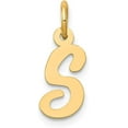 thumbnail image 1 of 14k Yellow Gold Small Script Letter S Initial Charm, 1 of 6