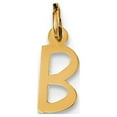 thumbnail image 1 of 14k Yellow Gold Small Slanted Block Initial B Charm, 1 of 4