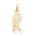thumbnail image 1 of 14k Yellow Gold Small Slanted Block Initial K Charm Pendant, 1 of 1