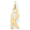 thumbnail image 1 of 14k Yellow Gold Small Slanted Block Initial K Charm, 1 of 4