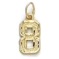 thumbnail image 1 of 14k Yellow Gold Small Sport Number 8 Pendant - .5 Grams, 1 of 2