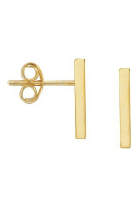 14k Yellow Gold Small Staple Collection Stud Earrings - 1.0 Grams