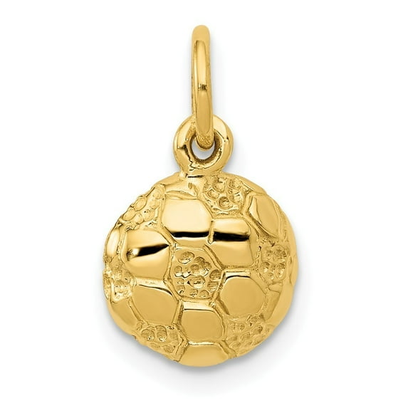 14k Yellow Gold Soccer Ball Charm - .8 Grams - Measures 16.4x9.2mm