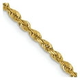 thumbnail image 1 of 14k Yellow Gold Solid 2.5mm D Cut Quadruple Rope Chain Necklace 22 Inch Lobster Claw - Chain Necklace for Women and Men, 1 of 2