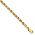 thumbnail image 1 of 14k Yellow Gold Solid 3.5mm D Cut Rope Lobster Clasp Chain Necklace 20 Inch Lobster Claw - Chain Necklace for Women and, 1 of 2