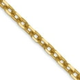thumbnail image 1 of 14k Yellow Gold Solid 3mm Sparkle Cut Cable Chain Necklace 20 Inch Lobster Claw - Chain Necklace for Women and Men, 1 of 2
