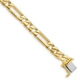 thumbnail image 1 of 14K 9 inch 6mm Hand Polished Figaro Link with Box Catch Clasp Bracelet QLK154-9, 1 of 4
