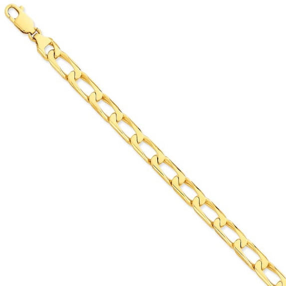 14k Yellow Gold Solid 8.00mm Open Link Chain