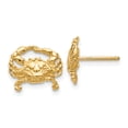 thumbnail image 1 of 14k Yellow Gold Solid Crab Post Earrings, 1 of 7