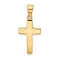 thumbnail image 1 of 14k Yellow Gold Solid Cross Charm Pendant, 1 of 7