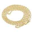 thumbnail image 1 of 14k Yellow Gold Solid Diamond Cut Rope Chain Necklace 26" 2mm - 26", 1 of 6