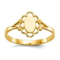 thumbnail image 1 of 14k Yellow Gold Solid Filigree Oval Polished Center Signet Ring Size 4.25 Ring for Women - .9 Grams, 1 of 2