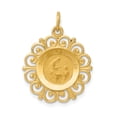 thumbnail image 1 of 14k Yellow Gold Solid First Holy Communion Charm Pendant, 1 of 7
