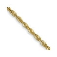thumbnail image 1 of 14k Yellow Gold Solid Lightweight Lobster Claw Closure 1.5mm Sparkle Cut Extra Lite Rope Chain Necklace 14 Inch - Chain, 1 of 2