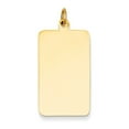 thumbnail image 1 of 14k Yellow Gold Solid Plain .011 Gauge Rectangular Engravable Disc Charm Pendant, 1 of 5
