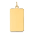 thumbnail image 1 of 14k Yellow Gold Solid Plain .018 Gauge Rectangular Engravable Disc Charm Pendant, 1 of 5