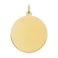 thumbnail image 1 of 14k Yellow Gold Solid Plain .027 Gauge Circular Engravable Disc Charm Pendant, 1 of 5