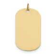 thumbnail image 1 of 14k Yellow Gold Solid Plain .027 Gauge Engraveable Dog Tag Disc Charm Pendant, 1 of 7