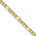 thumbnail image 1 of 14k Yellow Gold Solid Polished 3mm Concave Open Figaro Chain Necklace 16 Inch Lobster Claw Chain Necklace for Women and, 1 of 2