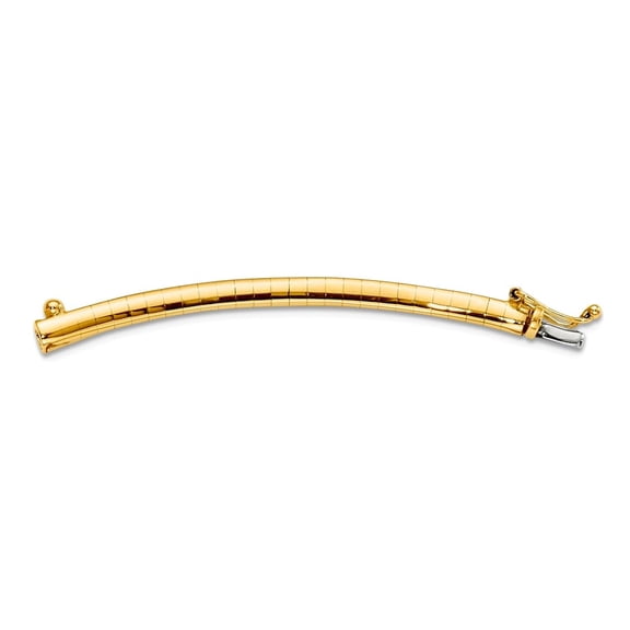 14k Yellow Gold Solid Polished 3mm Lightweight Omega Extender for Necklace Omega Clasp Pendant Necklace