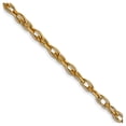 thumbnail image 1 of 14k Yellow Gold Solid Polished Carded Cable Rope Chain Necklace 24 Inch 1.15mm Spring-Ring Chain Necklace for Women and, 1 of 2