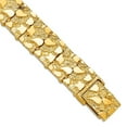 thumbnail image 1 of 14k Yellow Gold Solid Polished Fold-over 15mm Nugget Bracelet 8 Inch Box Clasp Link Bracelet for Women, 1 of 2