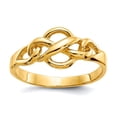 thumbnail image 1 of 14k Yellow Gold Solid Polished Free Form Knot Ring Size 6 Ring for Women - 2.2 Grams, 1 of 2