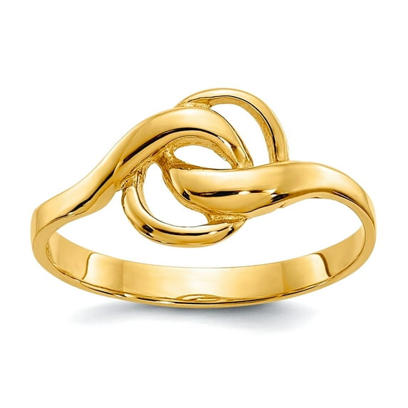 14k Yellow Gold Solid Polished Free Form Ring Size 6 Ring for Women - 2.2 Grams
