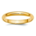 thumbnail image 1 of 14k Yellow Gold Solid Polished Half Round 3mm Half-Round Wedding Band Ring Size 10 Wedding Band for Women and Men, 1 of 2