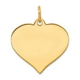 thumbnail image 1 of 14k Yellow Gold Solid Polished Love Heart Disc Charm 22x18mm Wide Pendant Necklace for Women, 1 of 2