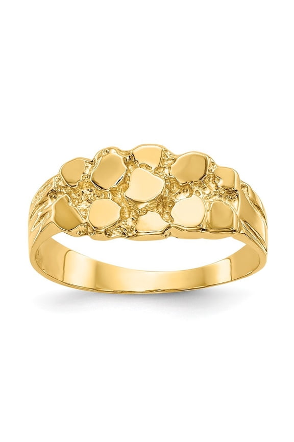 14k Yellow Gold Nugget Ring - 2.2 Grams - Size 6