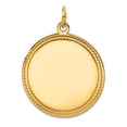 thumbnail image 1 of 14k Yellow Gold Solid Polished Plain .027 Gauge Engraveable Round Disc Charm 29x23mm Wide Pendant Necklace for Women, 1 of 2