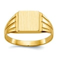 thumbnail image 1 of 14k Yellow Gold Solid Satin Polished Signet Ring Size 6 Ring for Women - 4.0 Grams, 1 of 2