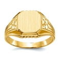 thumbnail image 1 of 14k Yellow Gold Solid Satin Polished Signet Ring Size 6 Ring for Women - 4.2 Grams, 1 of 2