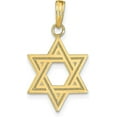 thumbnail image 1 of 14k Yellow Gold Solid Satin Star of David Charm - 25mm, 1 of 6
