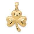 thumbnail image 1 of 14k Yellow Gold Solid Shamrock Charm Pendant, 1 of 7