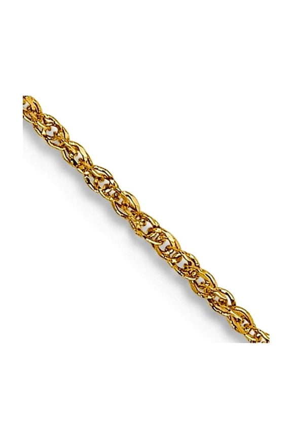 14k Yellow Gold Solid Spring-Ring .70mm Ropa 14 Inch Pendant Necklace for Women - .6 Grams