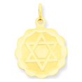 thumbnail image 1 of 14k Yellow Gold Solid Star of David Disc Charm, 1 of 3