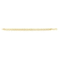 thumbnail image 1 of 14k Yellow Gold Sparkle-Cut Double Link Charm Bracelet With Lobster Clasp 7 Inch Link Charm Bracelet for Women, 1 of 2