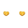 thumbnail image 1 of 14k Yellow Gold Sparkle-Cut Love Heart Screw Back Stud Earrings Stud Earring for Women, 1 of 2