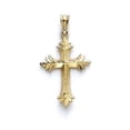 thumbnail image 1 of 14k Yellow Gold Sparkle-Cut Medium Cross Pendant - .9 Grams, 1 of 2