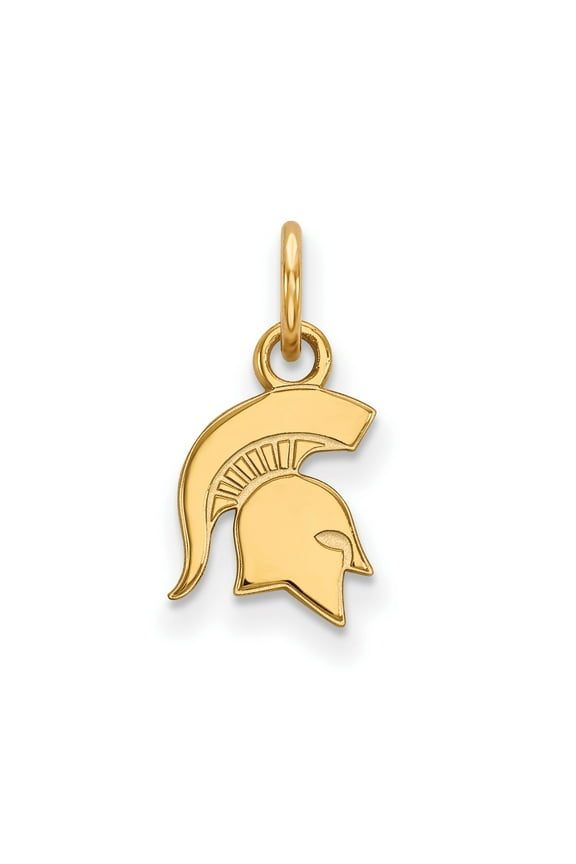14k Yellow Gold Spartan Helmet Pendant for Men or Unisex, Ancient Warrior Symbol Jewelry, Greek Roman Battle Design Representing Strength, Bravery, Protection, Historical Military Style Charm